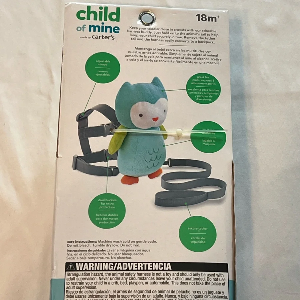Carter's Child of Mine Blue Owl Harness Buddy - Picture 2 of 2